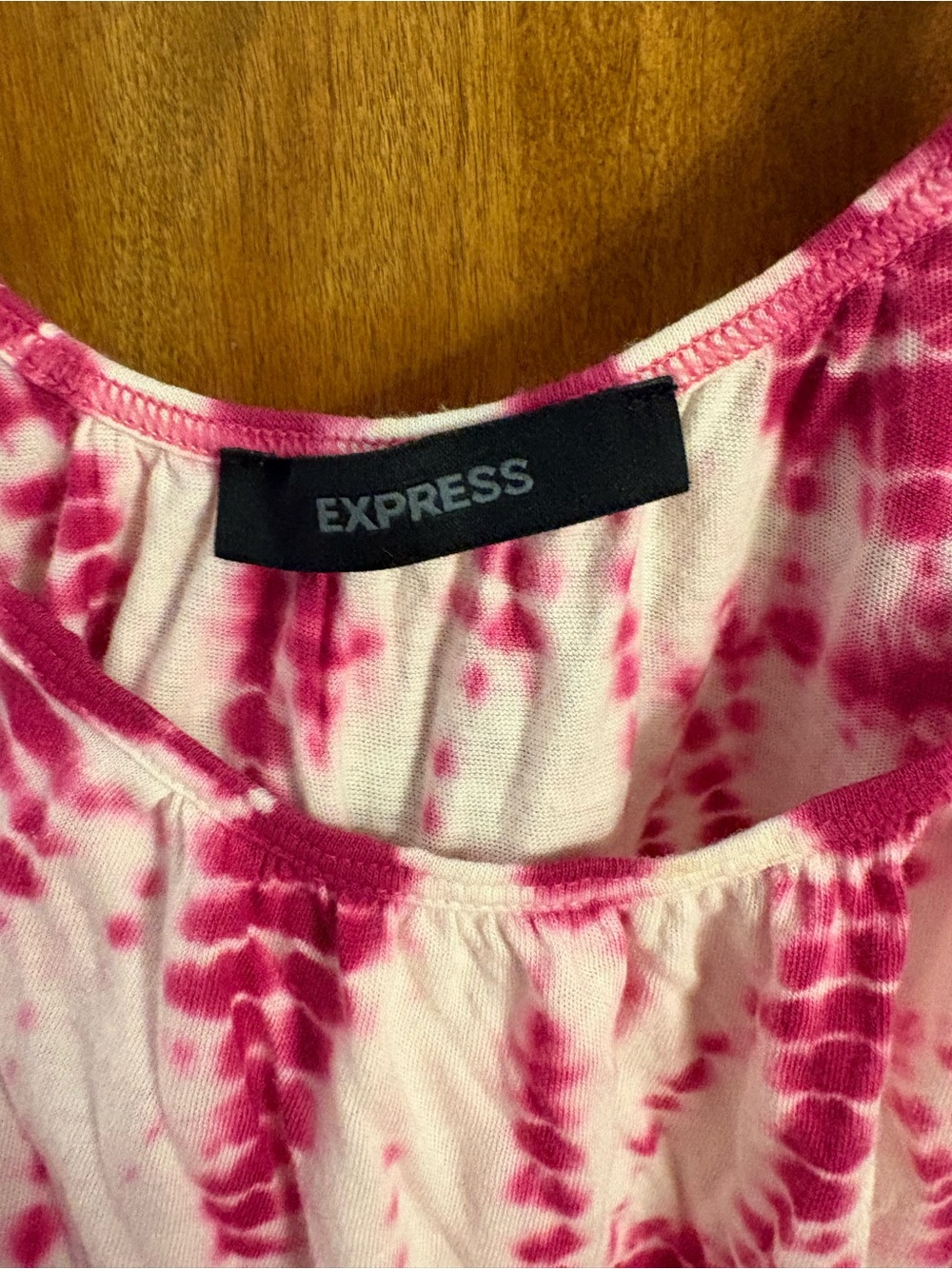 Express Pink Tie-Dye Tank Top - Picture 2 of 4